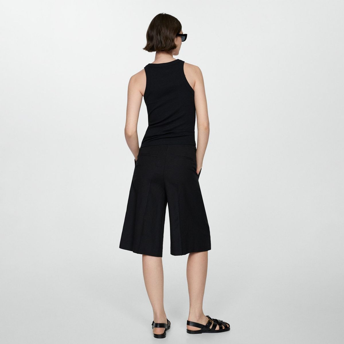 MANGO - Top Canalé Algodón Mujer Mango