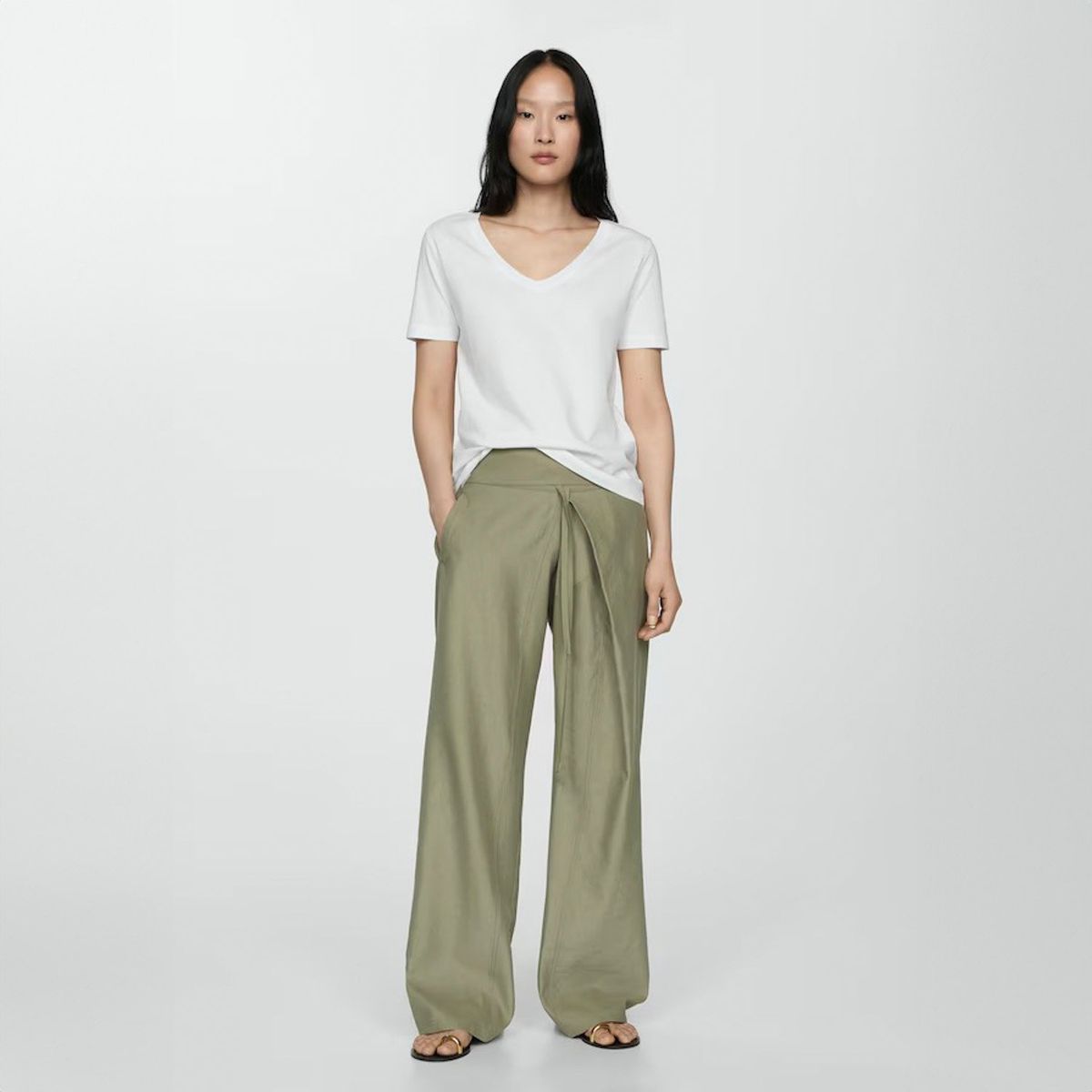 MANGO - Polera Manga Corta Mujer Mango