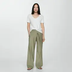 MANGO - Polera Manga Corta Mujer