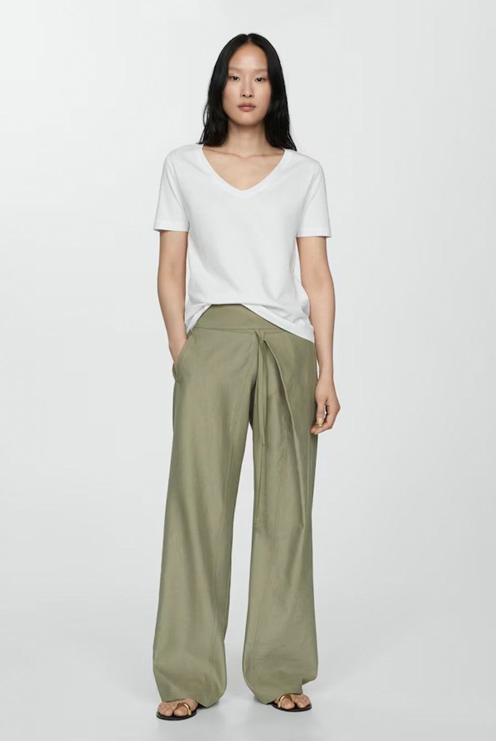 MANGO - Polera Manga Corta Mujer Mango