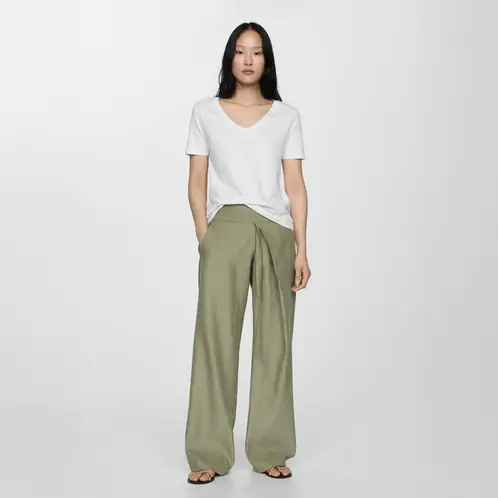 MANGO - Polera Manga Corta Mujer