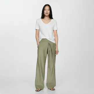 MANGO - Polera Manga Corta Mujer