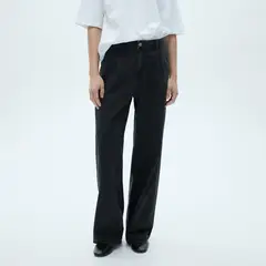 MANGO - Jeans Arletita Tiro Medio Wideleg Pinzas Mujer