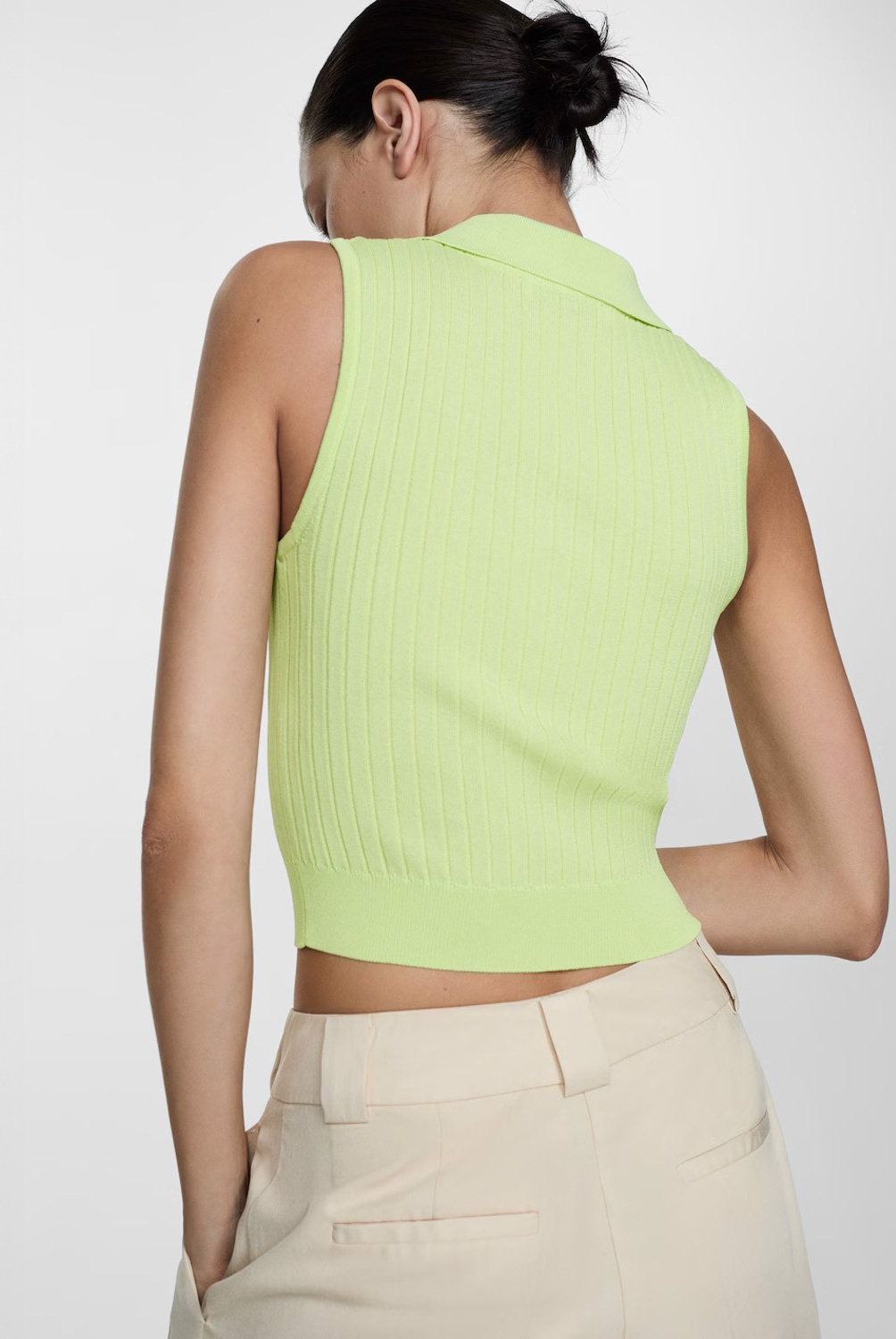 MANGO - Top Punto Cremallera Mujer Mango