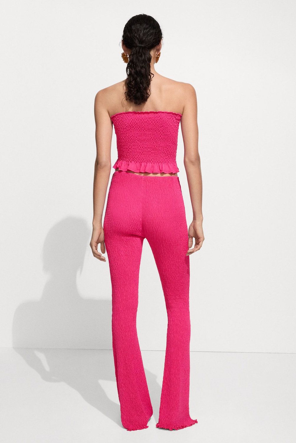 MANGO - Pantalón Punto Trenzado Mujer Mango