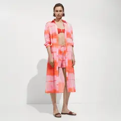 MANGO - Vestido Camisero Estampado Mujer