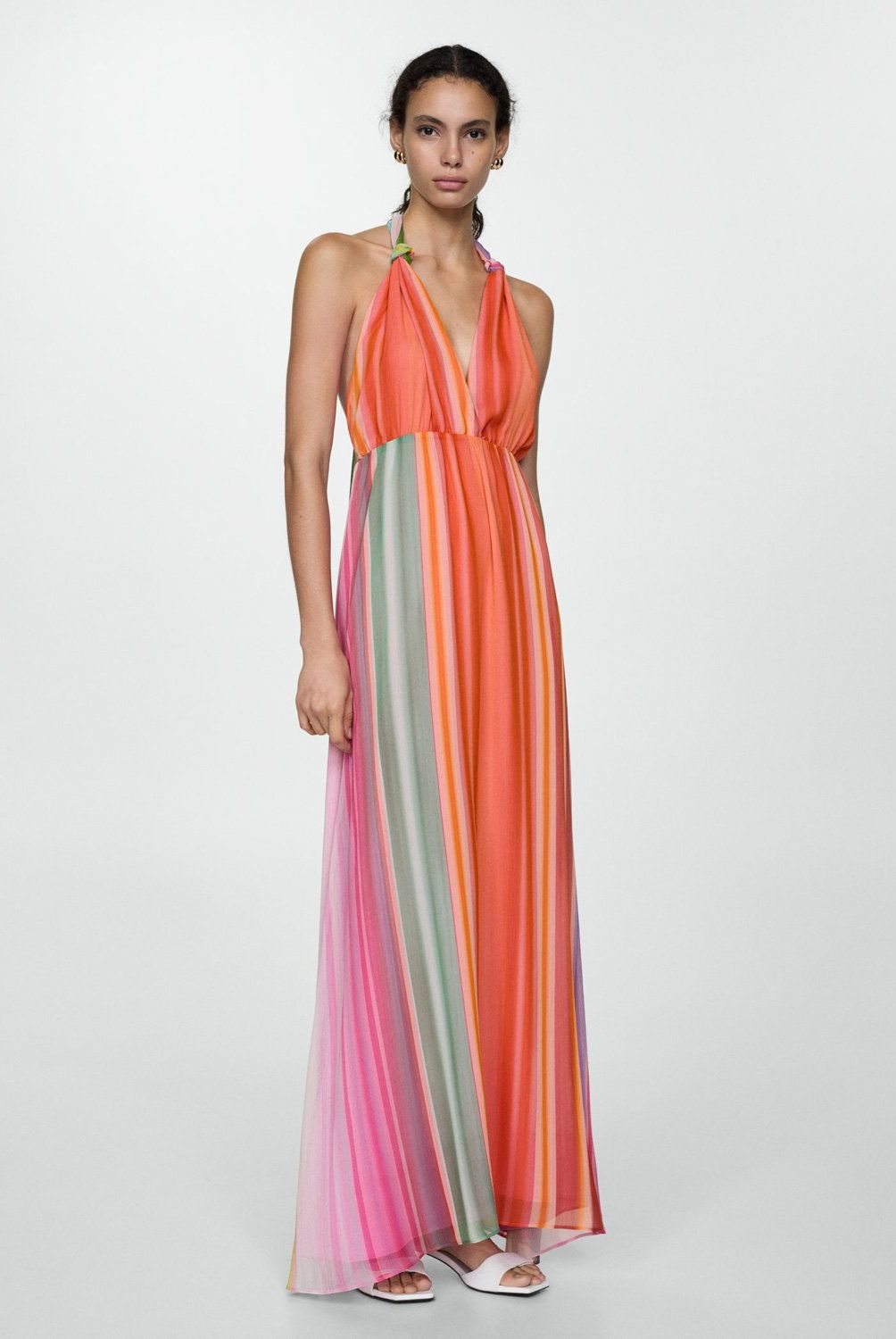 MANGO - Vestido Pata de Gallo Mujer Mango