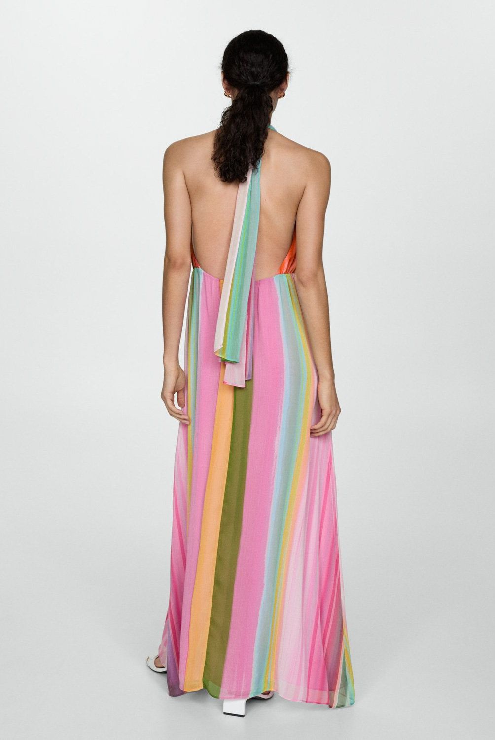 MANGO - Vestido Pata de Gallo Mujer Mango