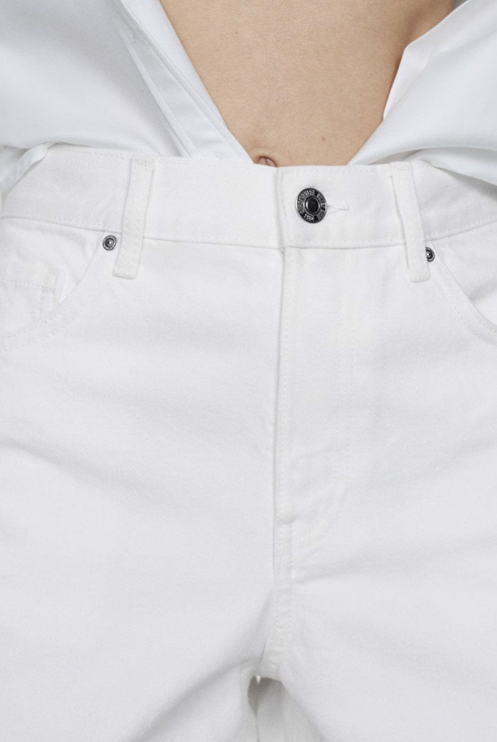 MANGO - Shorts Vaqueros Tiro Alto Mujer