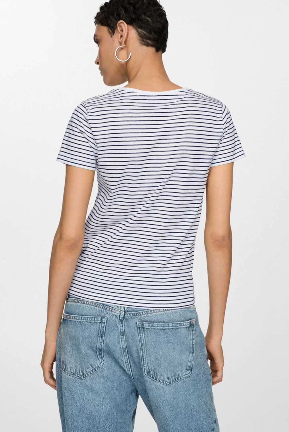 MANGO - Polera Rayas Logo Mujer Mango