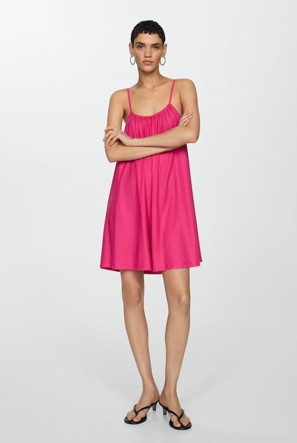 MANGO - Vestido Fluido Corto Mujer Mango