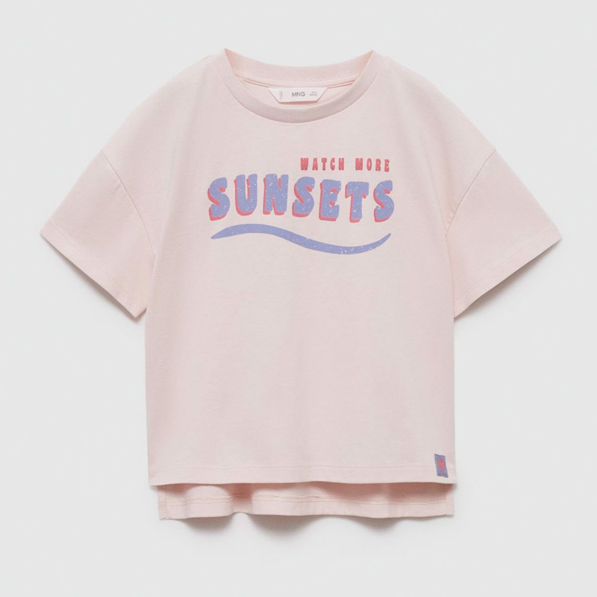 MANGO KIDS - Polera de Algodón con Estampado para Niña Mango Kids