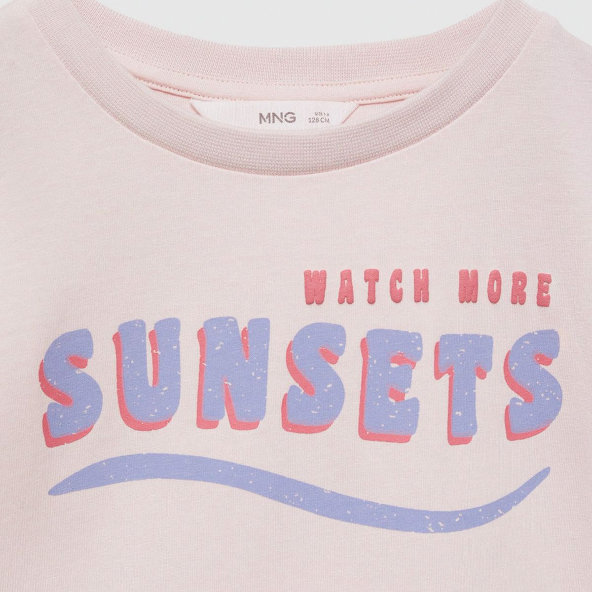 MANGO KIDS - Polera de Algodón con Estampado para Niña Mango Kids