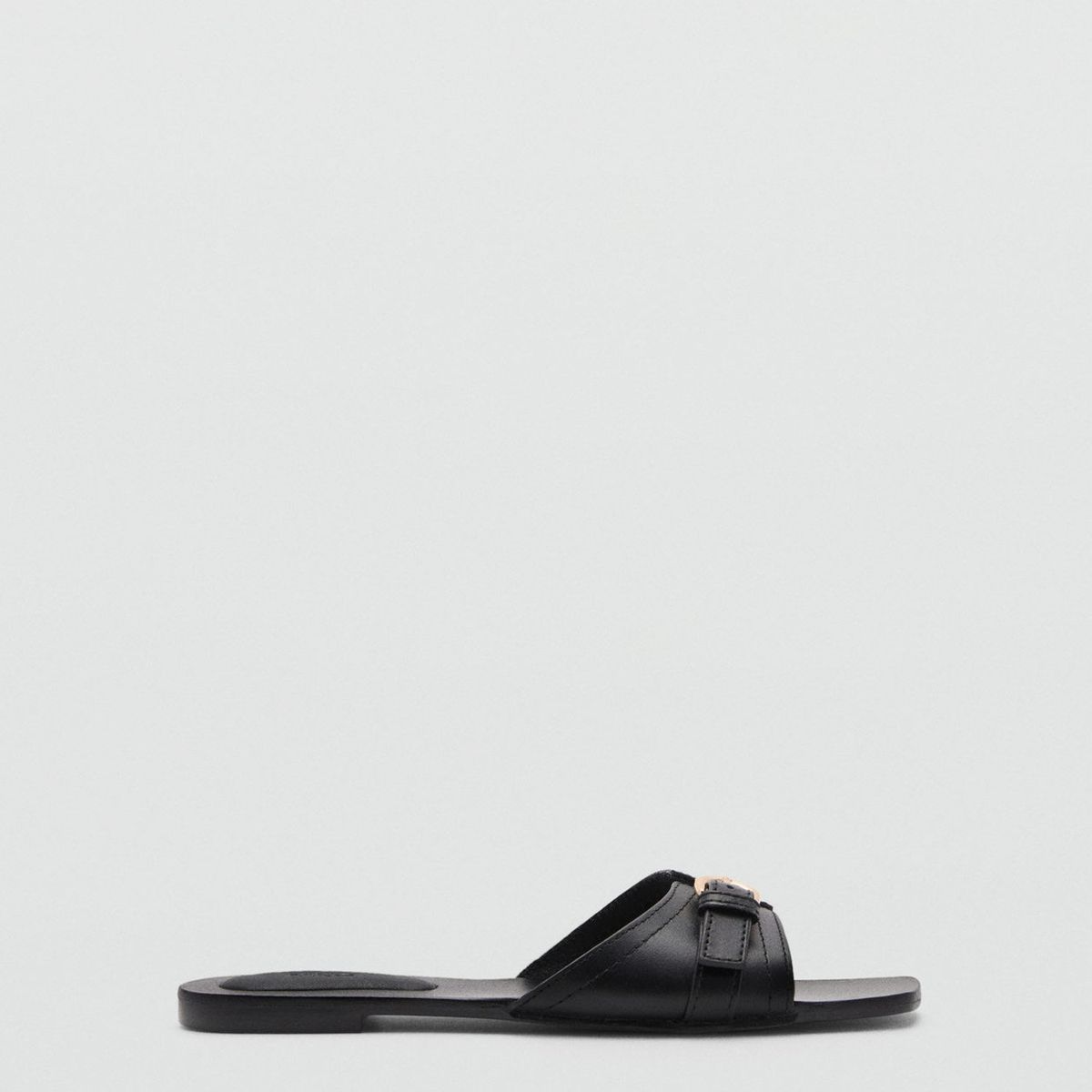 MANGO - Sandalia Mujer Negro Mango