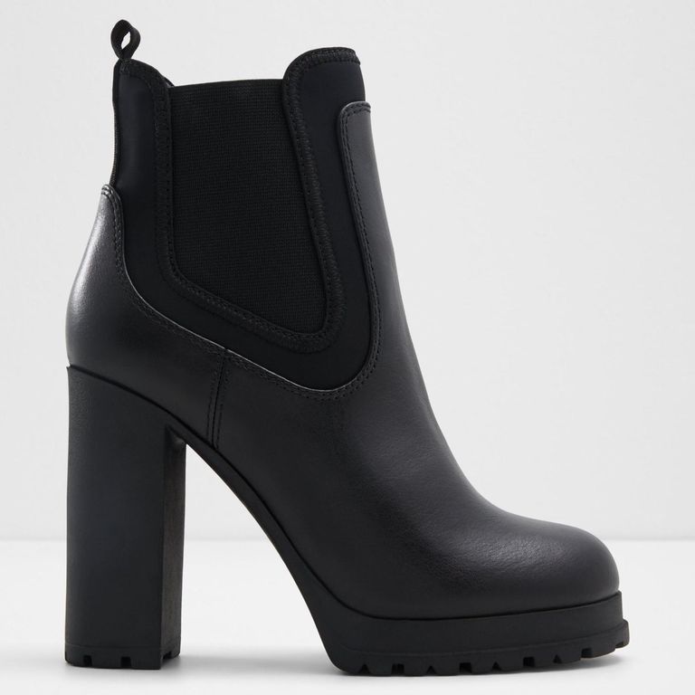 Bold Botín Mujer Cuero Negro