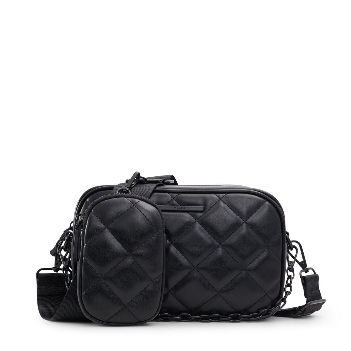 ALDO - Cartera Evelia Negra Acolchada con Monedero Mujer Aldo