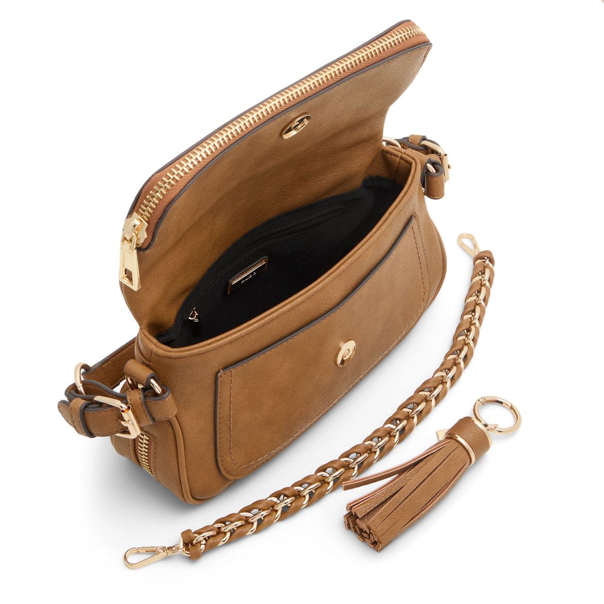 ALDO - Cartera Rawiya Asa de Mano Cadena Dorada Borla Mujer Aldo