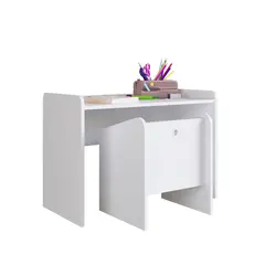 KIDSCOOL - Mesa Con Silla Montessori Blanco