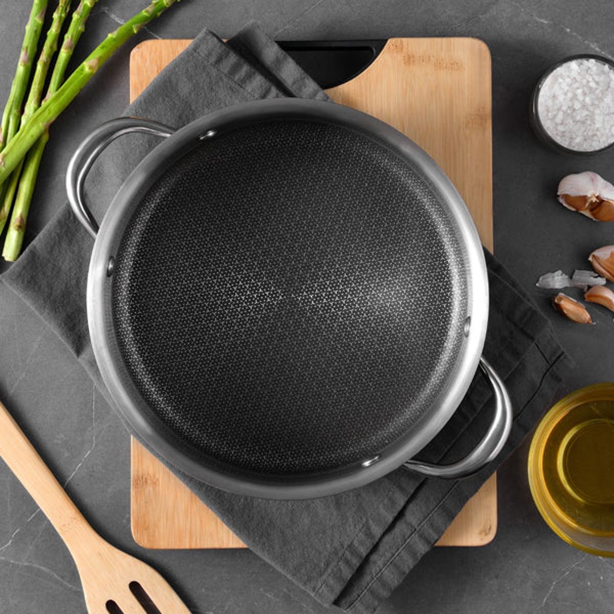 BERGNER - Sartén Paella 36 Cm Acero Inoxidable Ind Hi-Tech Bergner