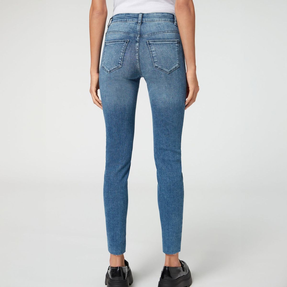 CALZEDONIA - Jeans Super Skinny con Botones Mujer Calzedonia
