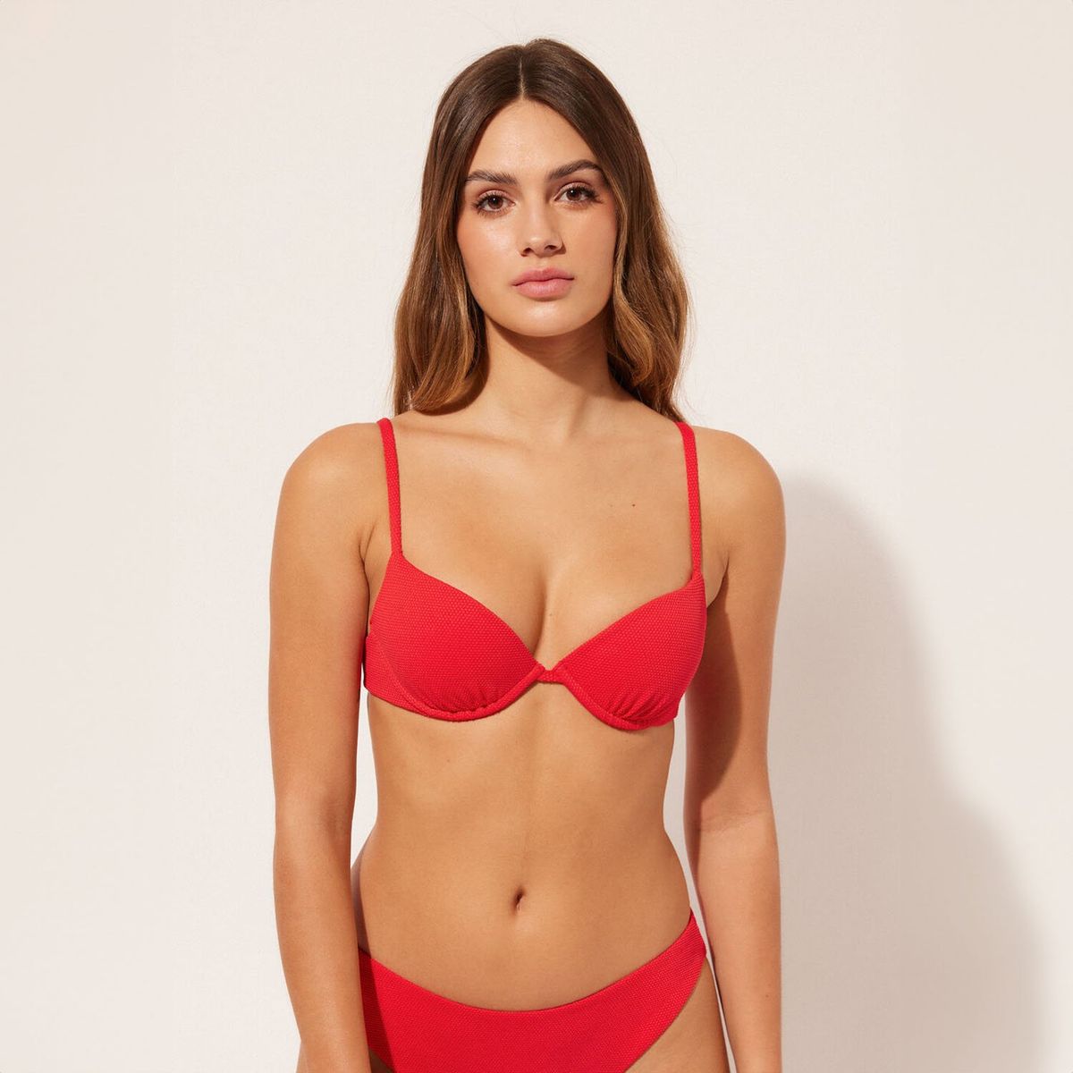 CALZEDONIA - Top de Bikini Push Up Classic Piquet Mujer Calzedonia