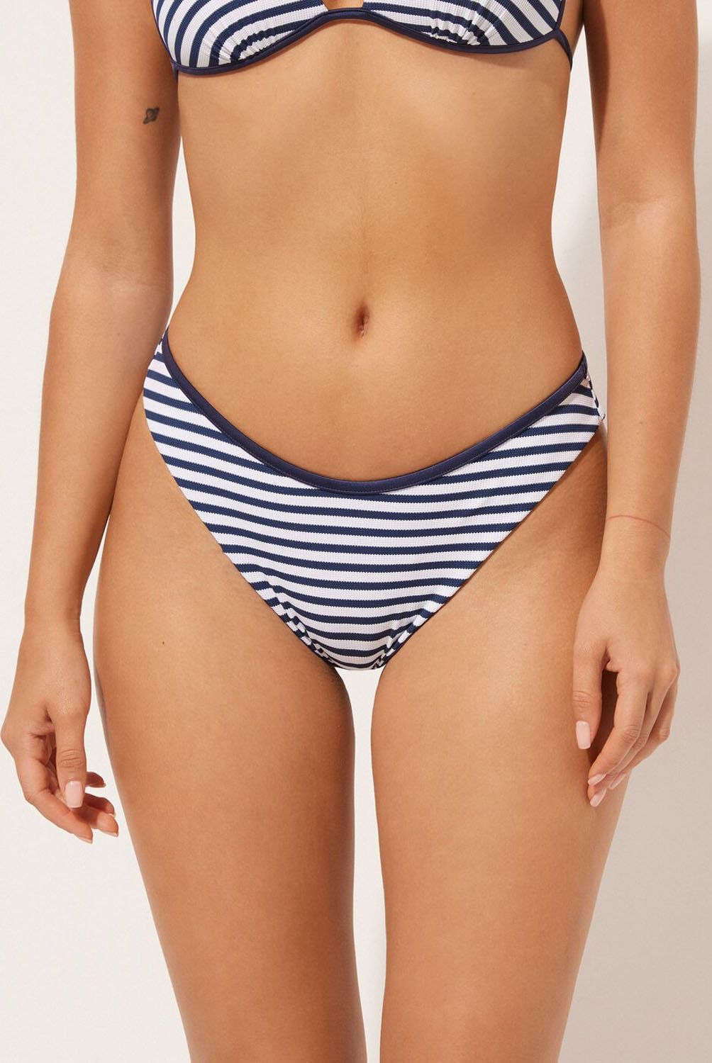CALZEDONIA - Bottom de Bikini Brazilian Nautical Stripes Mujer Calzedonia