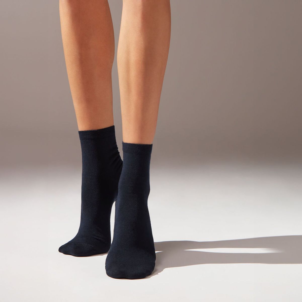 CALZEDONIA - Calcetines Cortos con Borde Rematado Mujer Calzedonia