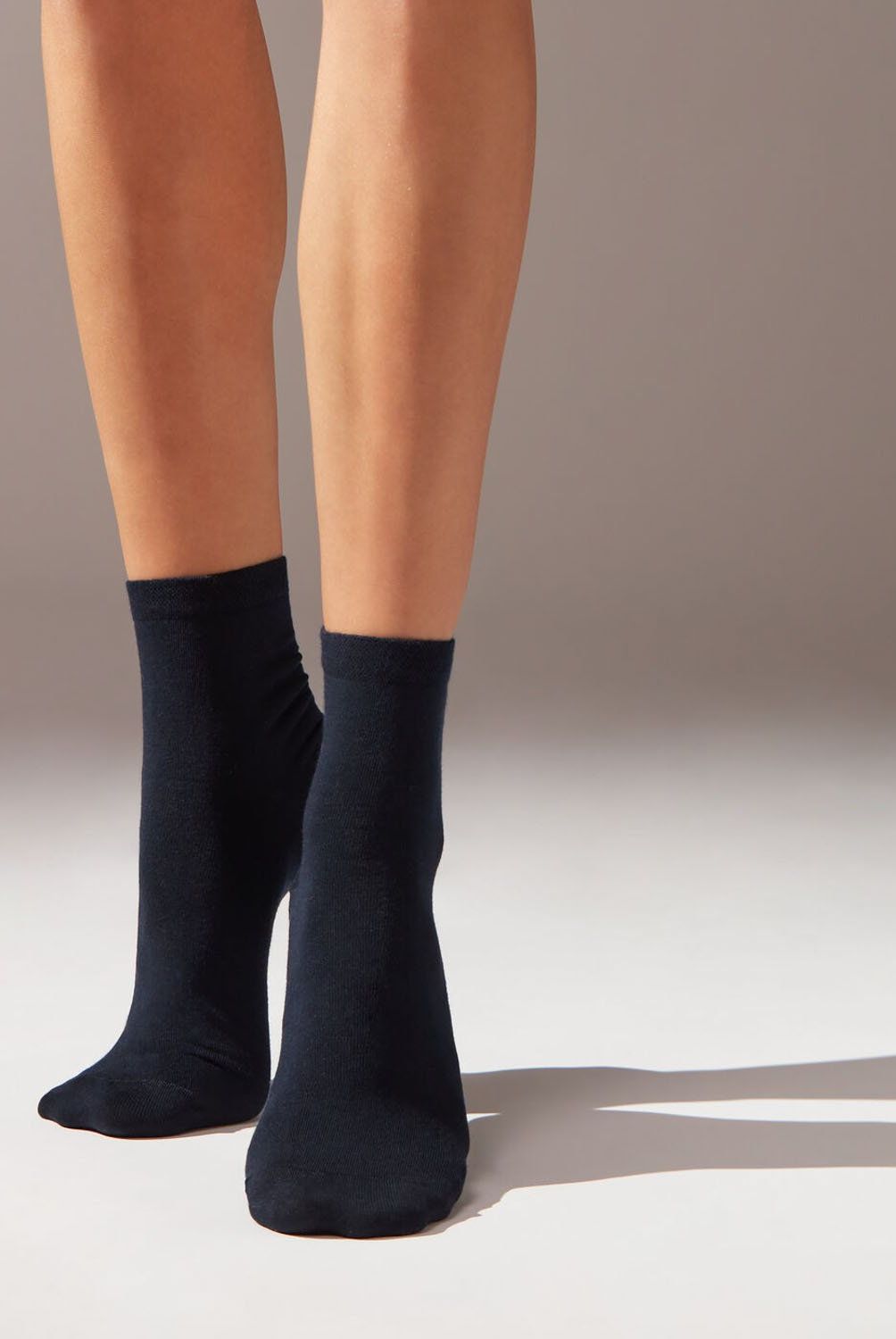 CALZEDONIA - Calcetines Cortos con Borde Rematado Mujer Calzedonia