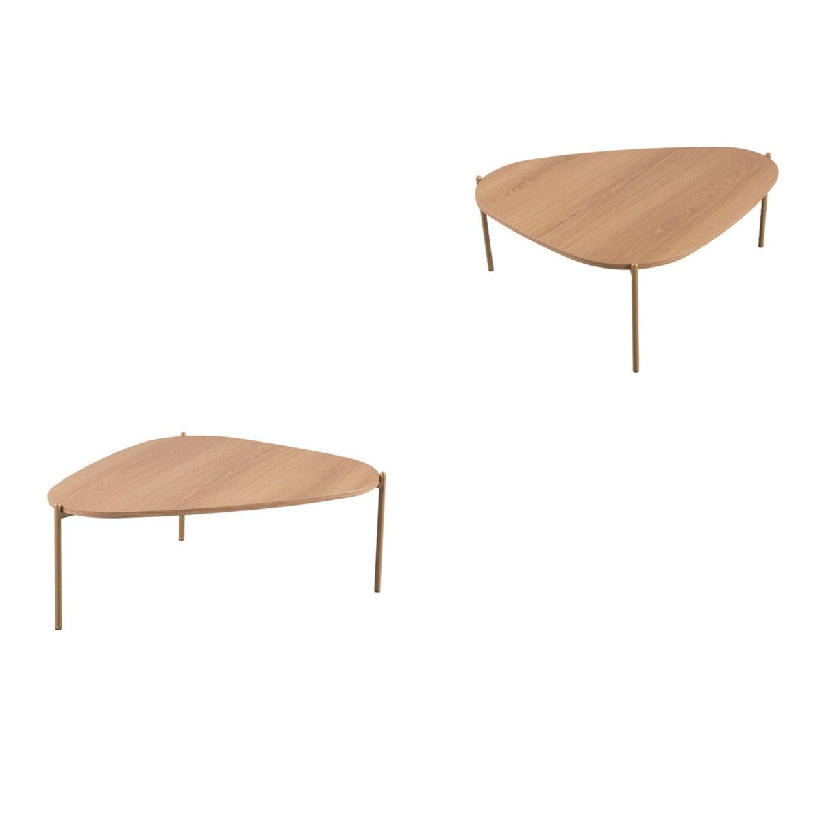 DECOCASA - Set 2 Mesas De Centro Bruna Café Decocasa