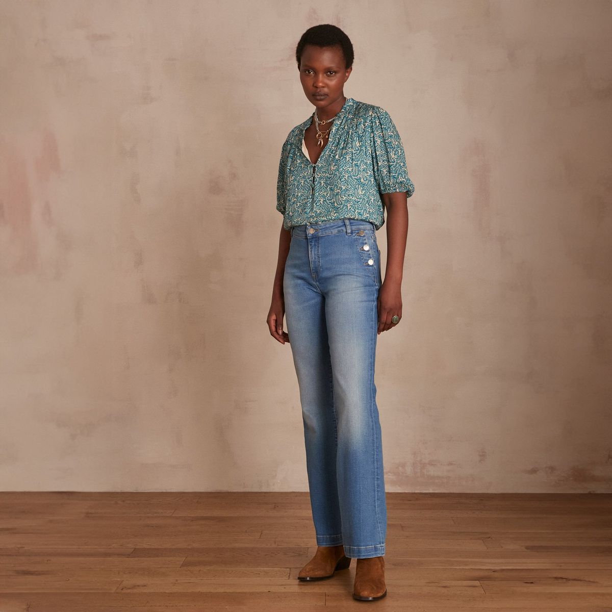 MAISON 123 - Jeans Bolsillos Con Botones Algodón Mujer Maison 123