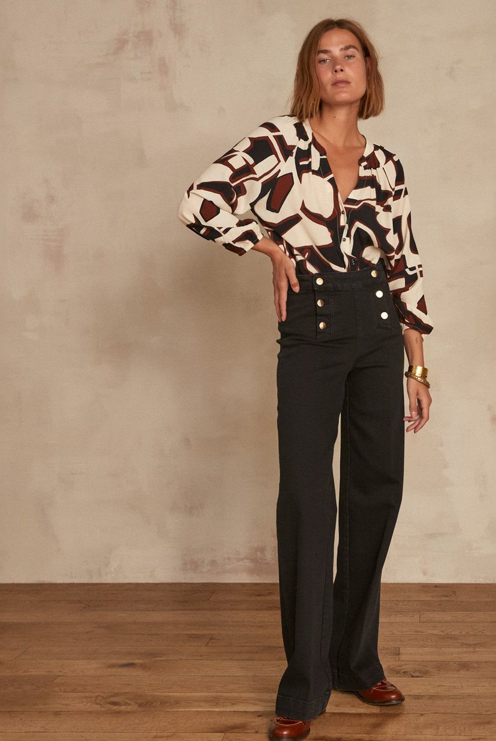 MAISON 123 - Jeans Wide Leg  Mujer Maison 123