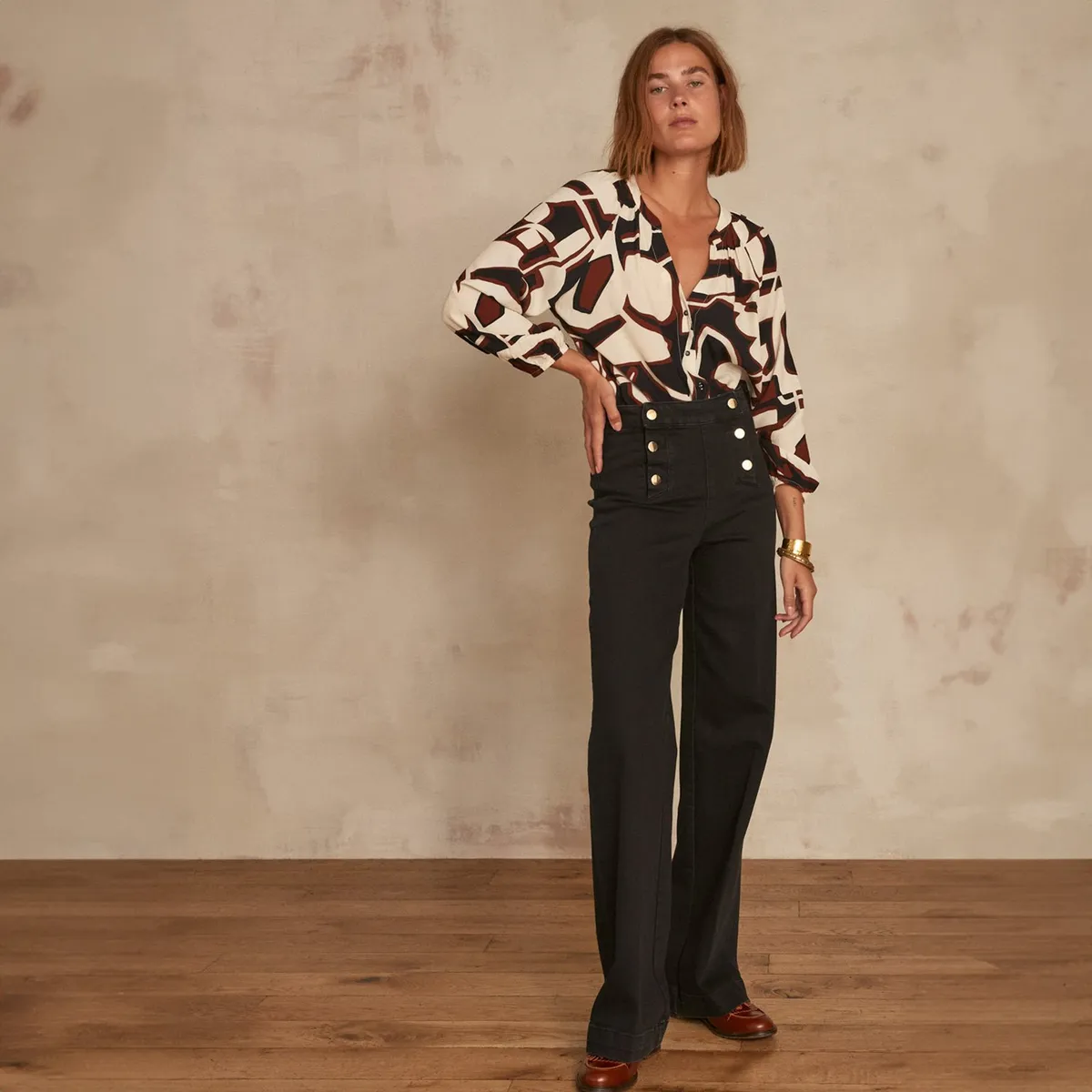 MAISON 123 - Jeans Wide Leg  Mujer Maison 123