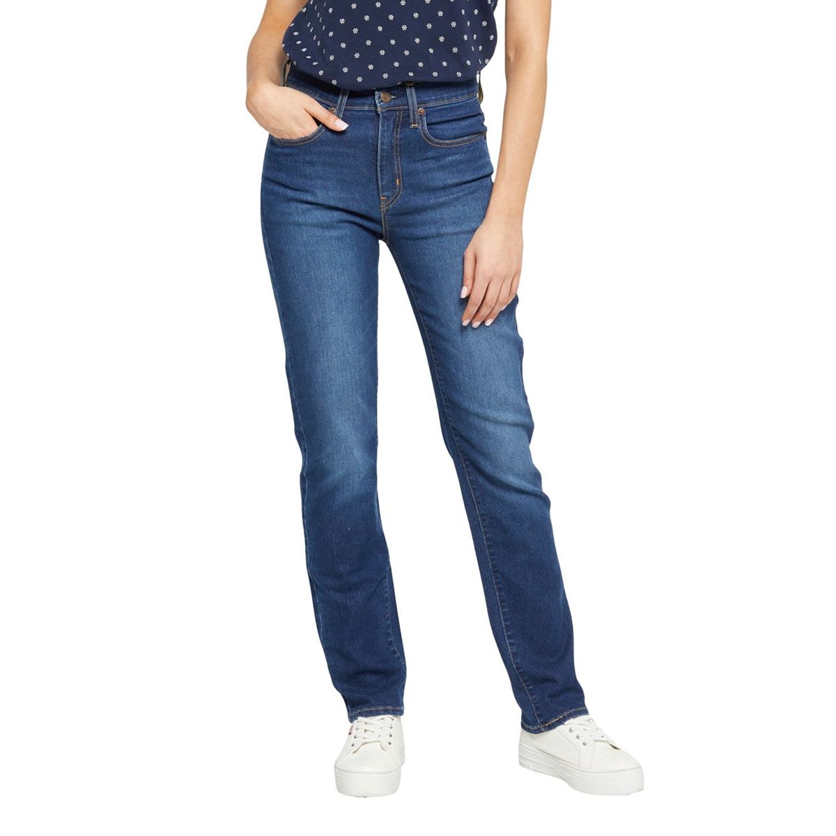 LEVIS - Jeans Mujer 724 High Rise Straight Azul Levis