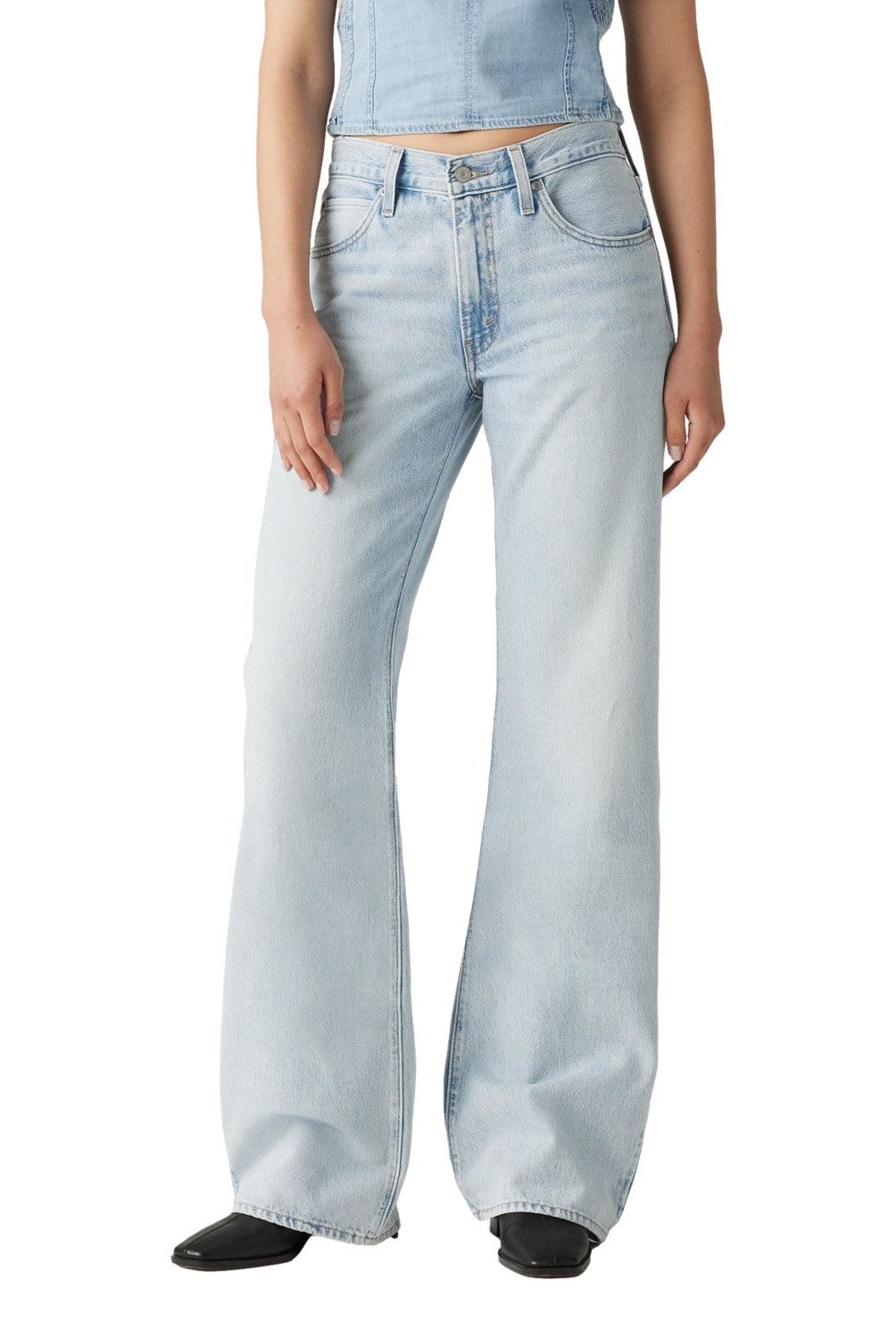 LEVIS - Jeans Straight Tiro Medio Mujer Levis