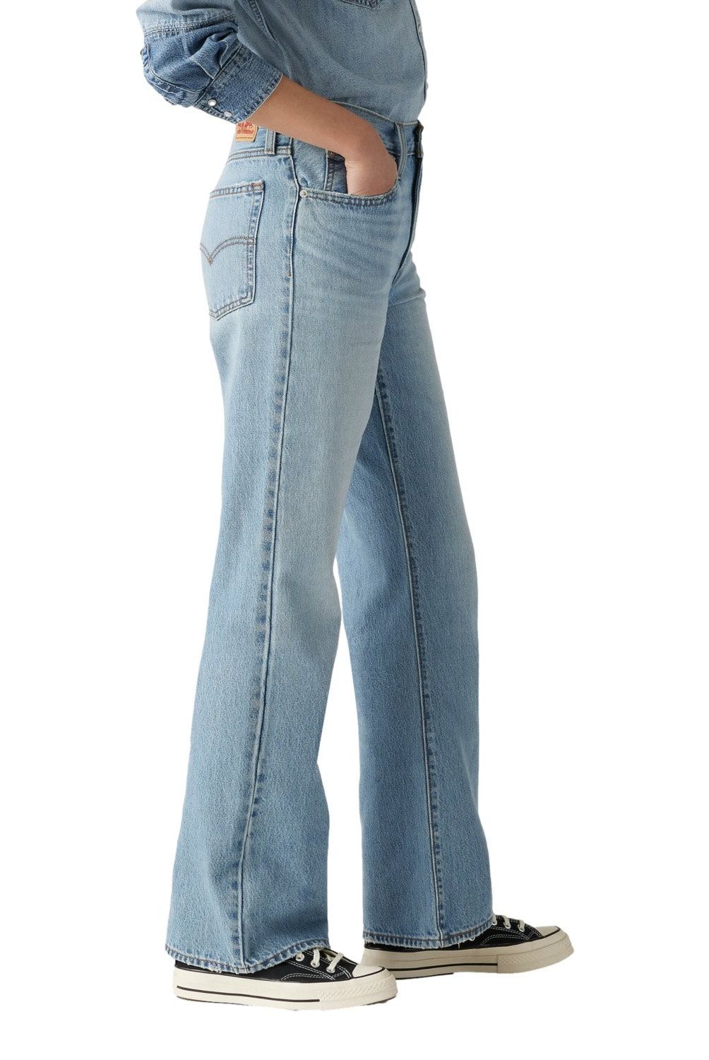 LEVIS - Jeans Straight Tiro Medio Mujer Levis