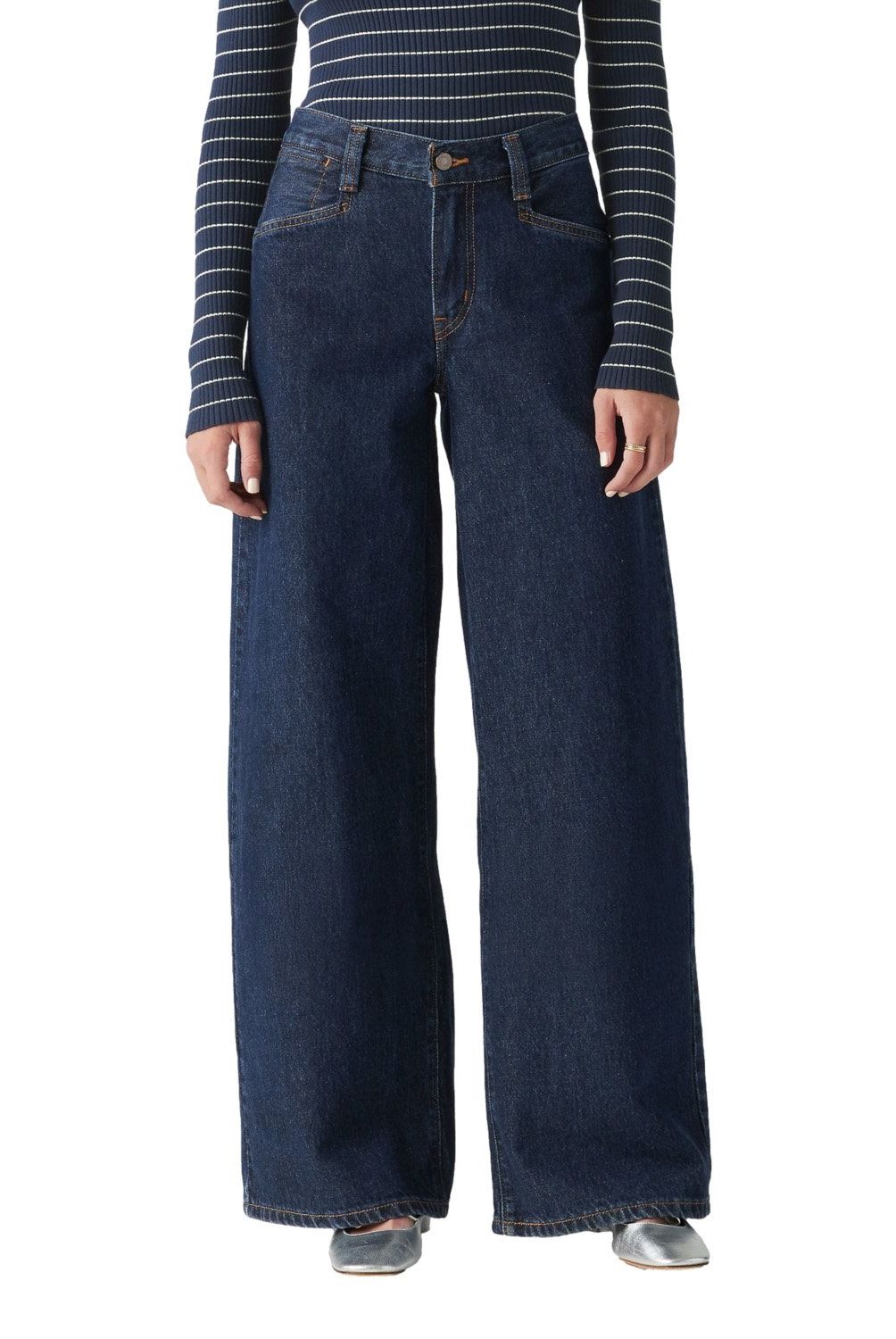 LEVIS - Jeans Straight Tiro Medio Mujer Levis