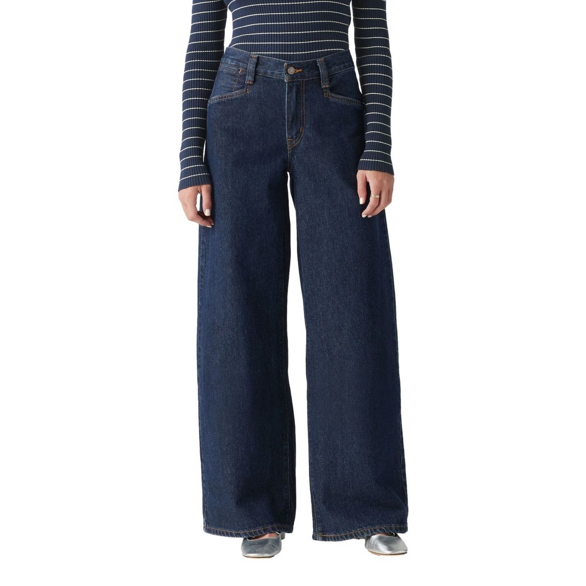 LEVIS - Jeans Straight Tiro Medio Mujer Levis