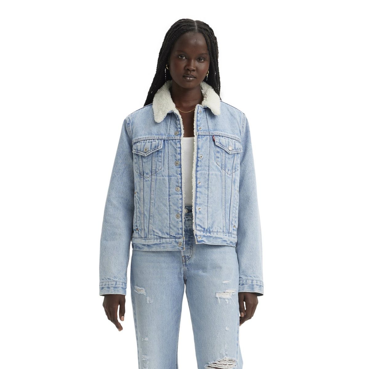 LEVIS - Chaqueta Mujer Sherpa Celeste  Levis