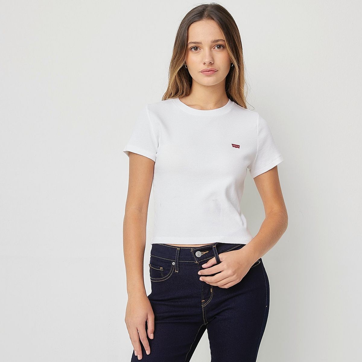 LEVIS - Crop Top Manga Corta Algodón Mujer Levis