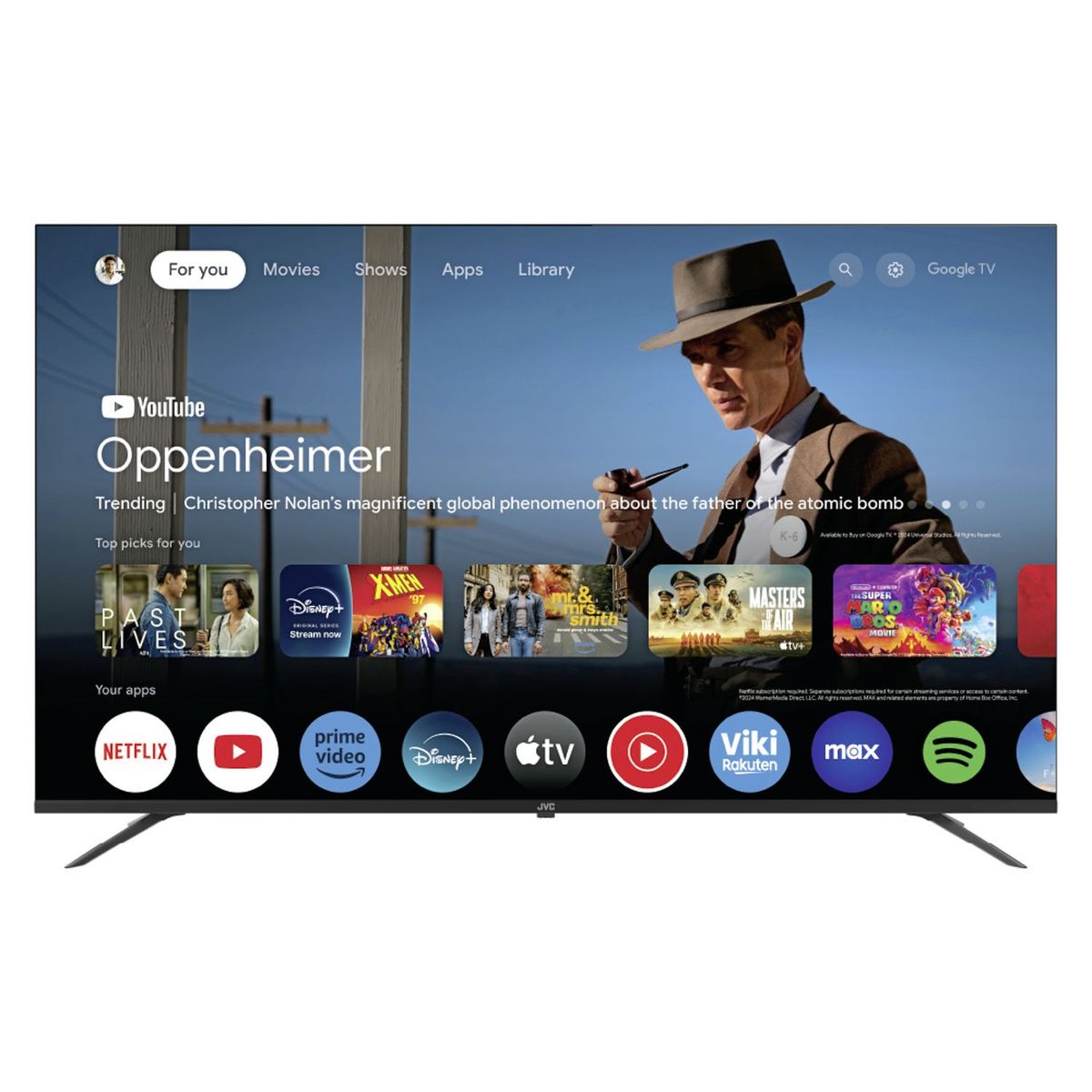 JVC - Led Smart Tv 65" LT-65KB538 Frameless 4K UHD Google Tv JVC