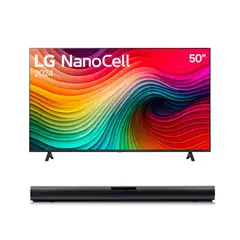 LG - Nano Cell Smart TV 50" + Soundbar SQC1 50NANO80TSA 4K Ultra HD Web OS