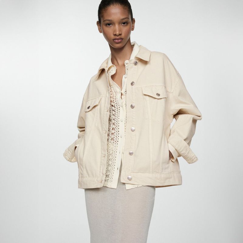 MANGO - Chaqueta Vaquera Oversize Mujer Mango