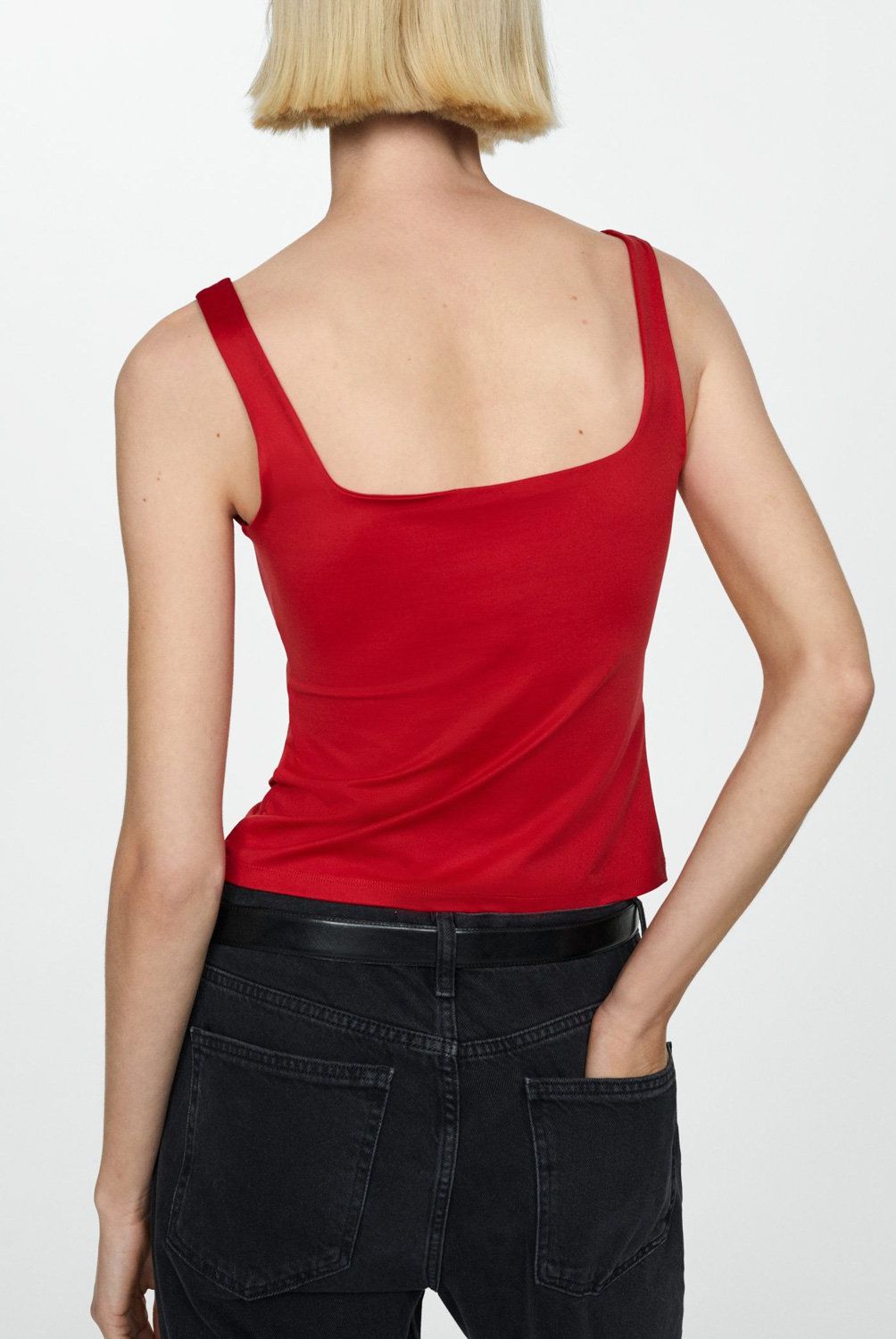 MANGO - Top Punto Tirantes Mujer Mango