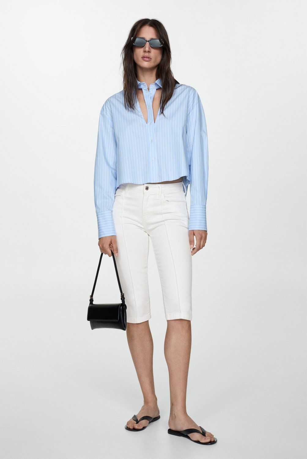 MANGO - Jeans Capri Lora  Mujer Mango