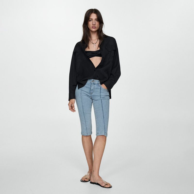 MANGO - Jeans Capri Lora  Mujer Mango