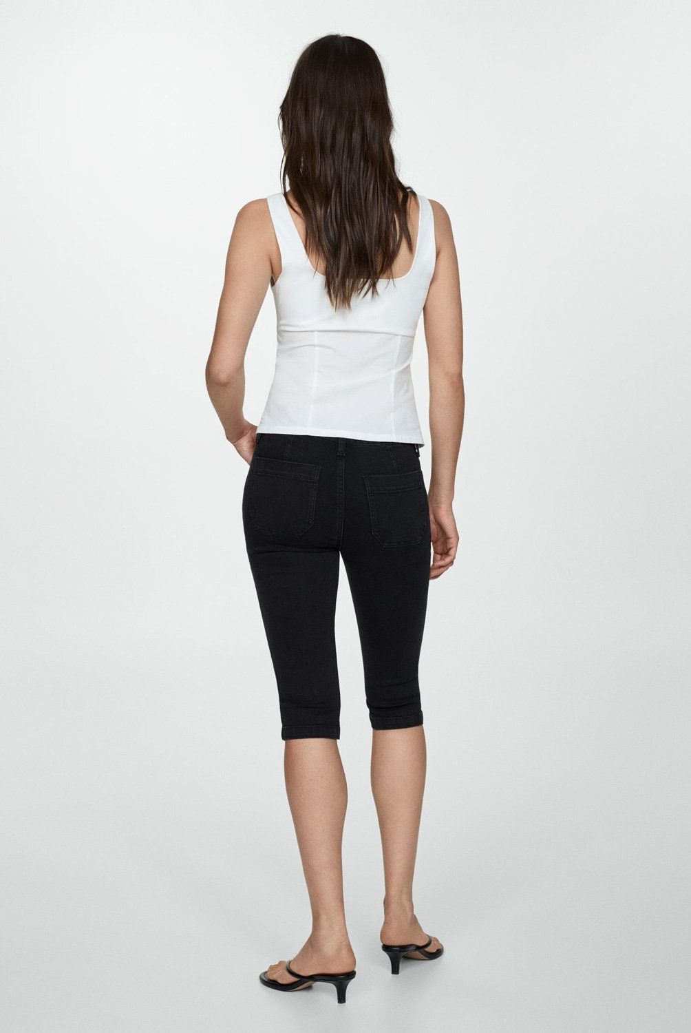 MANGO - Jeans Capri Lora  Mujer Mango