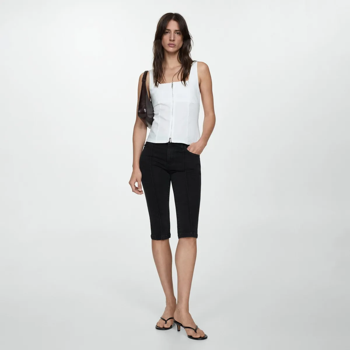 MANGO - Jeans Capri Lora  Mujer Mango