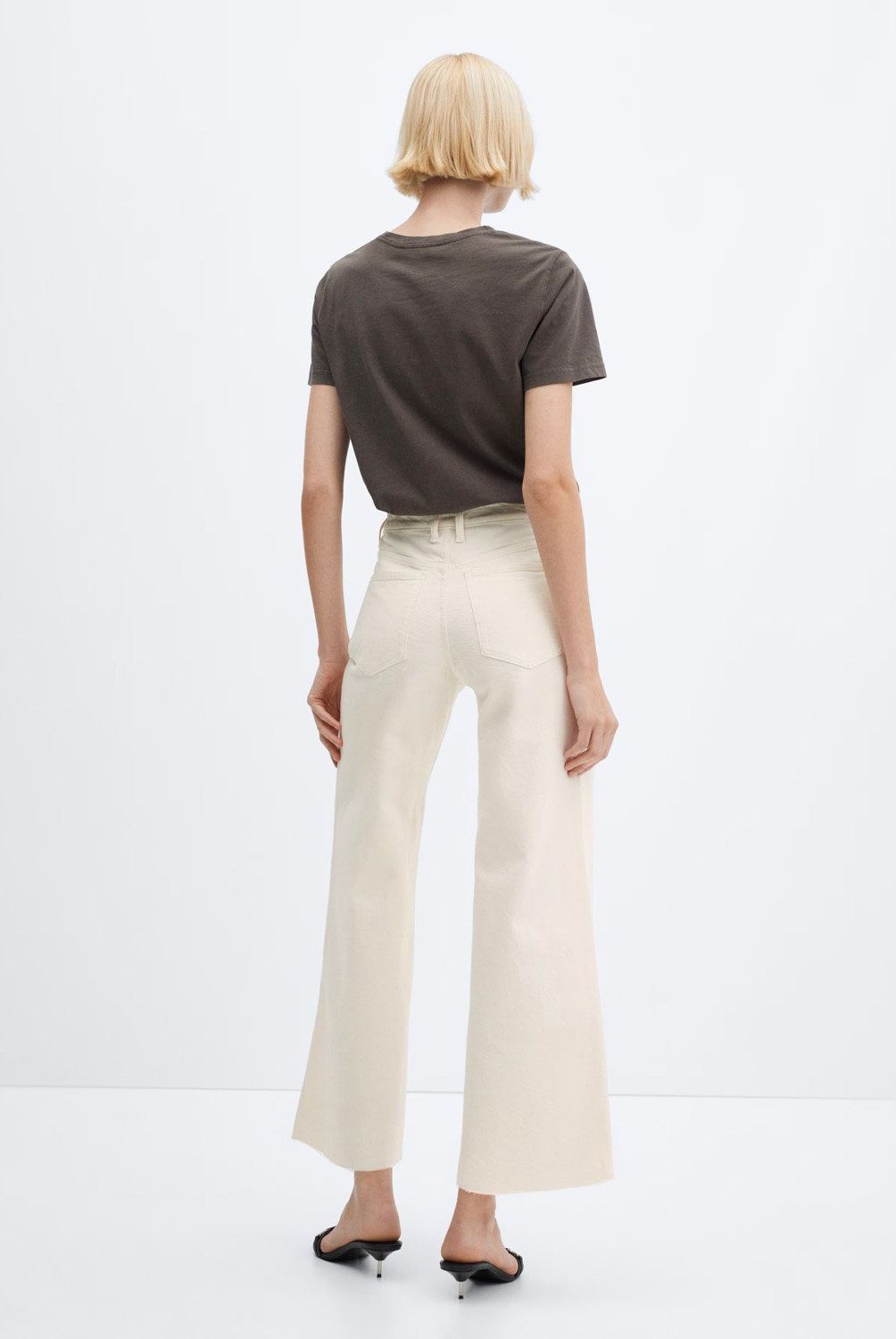 MANGO - Jeans Mujer Sharon Culotte Tiro Medio Mango