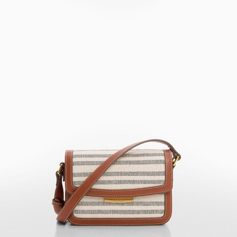 MANGO - Bolso Bandolera Solapa Mujer Mango
