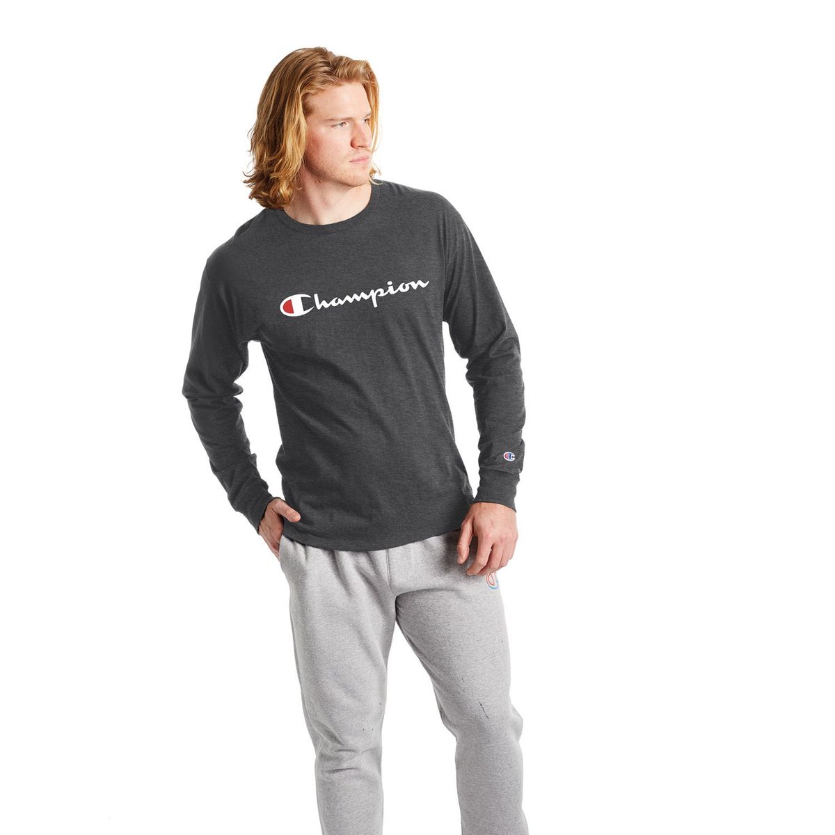 CHAMPION - Polera Manga Larga Hombre Champion